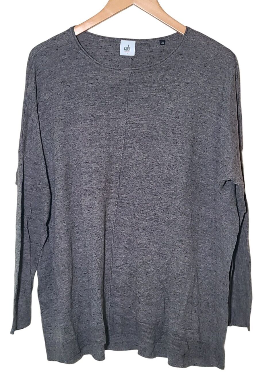 Cabi Tunic Women's Size Small Gray Drop Shoulder Long Sleeve Loose Fit Stretch